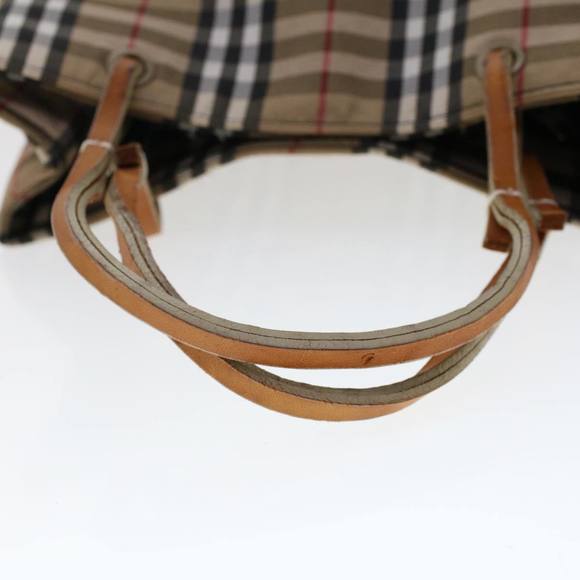 BURBERRY Nova Check Hand Bag Nylon Beige Auth ep1099 - Picture 7 of 16